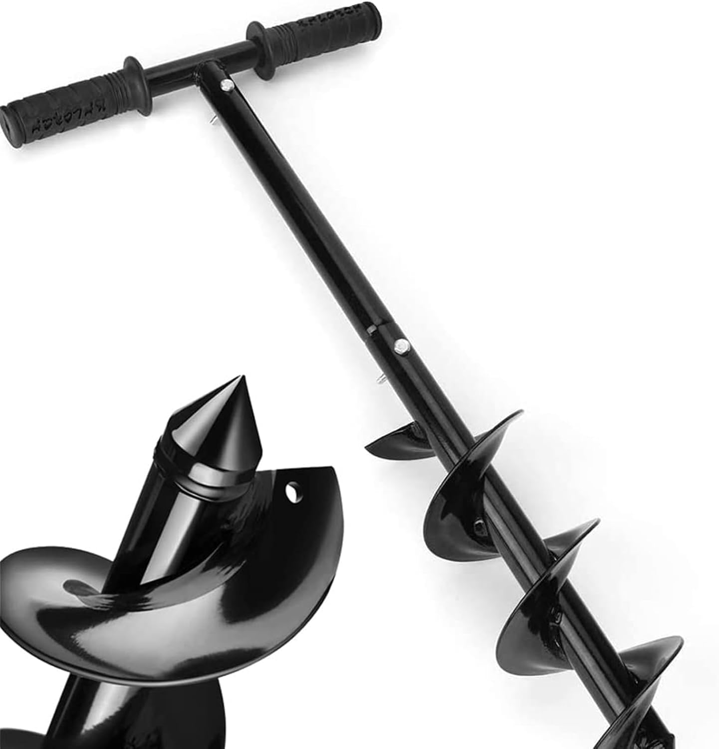 穴掘りドリル 手動式アースドリル 長柄 携帯 穴掘り機 手動 園芸 芝生 ロング 掘削 支柱用 オーガ 穴 ..