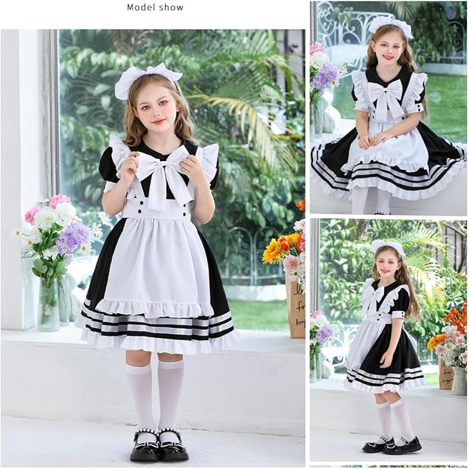 メイド服 子供 コスプレ 女の子ハロウィン 子供 衣装 女の子 半袖 かわいい ロリータ スカート キッズ ..