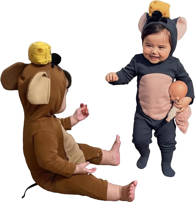 ハロウィン ネズミ 衣装 ベビー 子供 キッズ ロンパース カバーオール ねずみ 動物 アニマル 男の子 女..