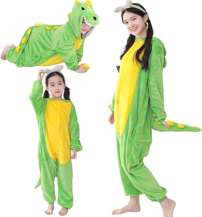 恐竜 着ぐるみ パジャマ 大人 子供 ハロウィン 動物 コスチューム ドラゴン 連体服 寝巻き ルームウェ..