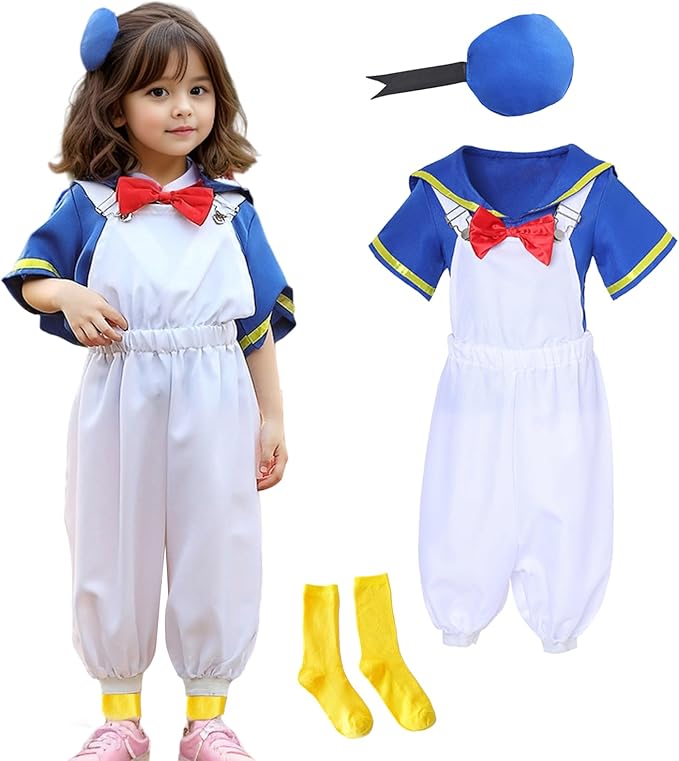 アニメ動画コスチュー ハロウィン コスプレ コスチューム アヒル 衣装 仮装 パーティー 親子 変装 可愛い 誕生日 遊園 文化祭 学園祭 cosplay 海軍風 男の子 女の子