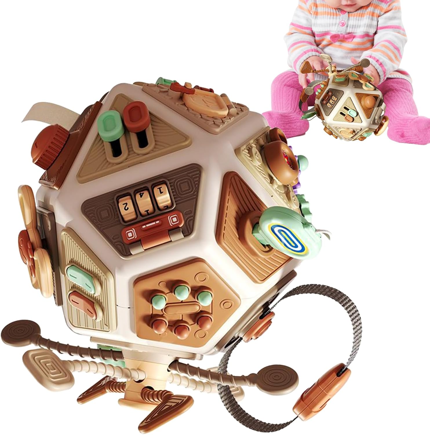 ベビーアクティビティキューブ, 微細運動スキル 発達 アクティビティ, 幼児 感触 知育 おもちゃ, 6ヶ月以上 男の子 女の子 子供 幼児向け