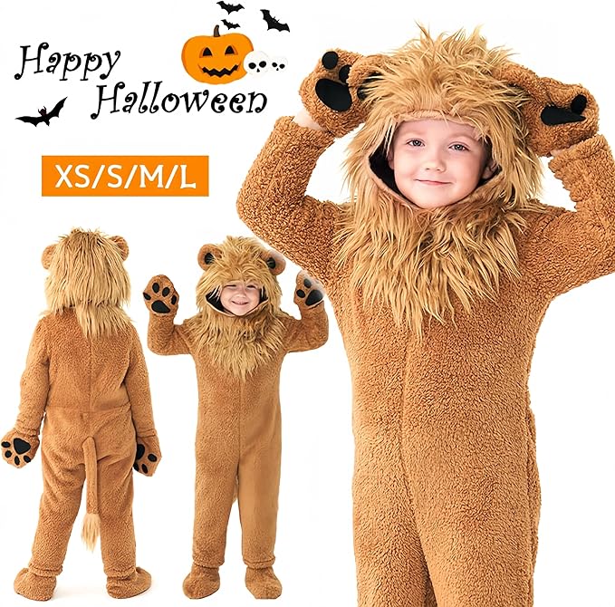 ライオン 着ぐるみ 子供 動物 コスプレ 全身 リアル かわいい ハロウィン 仮装 子供用 コスプレ衣装 柔らかい もこもこ おもしろ 変装