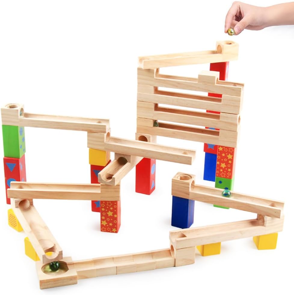 ビー玉転がし スロープトイ 木のおもちゃ ブロック 積み木 立体 迷路 モンテッソーリ 知育玩具 おもちゃ 木製玩具 お誕生日 プレゼント クリスマス 入園 入学 お祝い