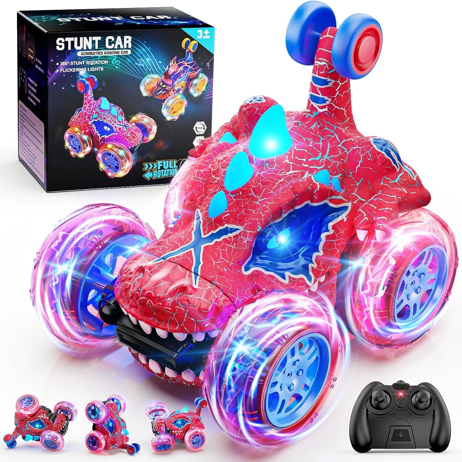 ラジコンカー 恐竜 玩具 恐竜おもちゃ 車 おもちゃ リモコンカー 車 おもちゃ ライト 耐衝撃 電動RC ラジコンカー 子供向け 人気 知育玩具 クリスマス 3歳 4歳 5歳 6歳 男の子 プレゼント 子供 男の子 小学生 中学生 贈り物