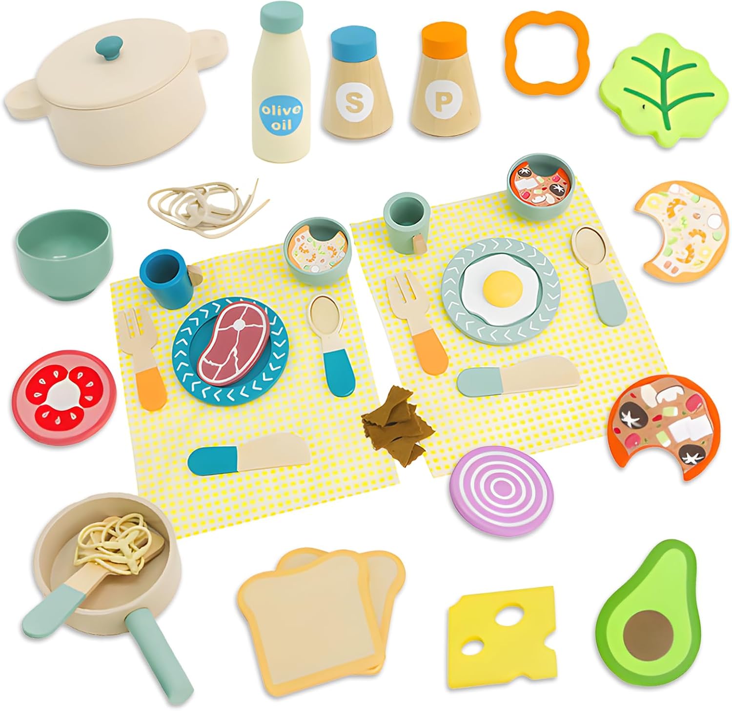 36点 おままごとセット 木製 キッチン おもちゃ 子供 キッチン おままごと DIY 食材 食器 鍋 ごっこ遊び おままごと キッチン 知育玩具 子供 男の子 女の子 プレゼント