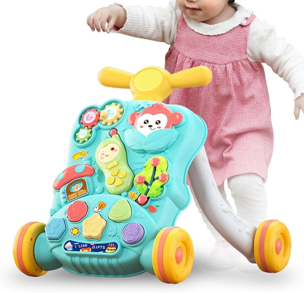 ベビーウォーカー 手押し車 幼児ウォーカー 多機能 ベビー歩行器 ベビー転倒止め 歩行補助 歩行練習 歩行学習 トレーニング サポート ども 幼児 おもちゃ 知育玩具 生産お祝い ベビープレゼント