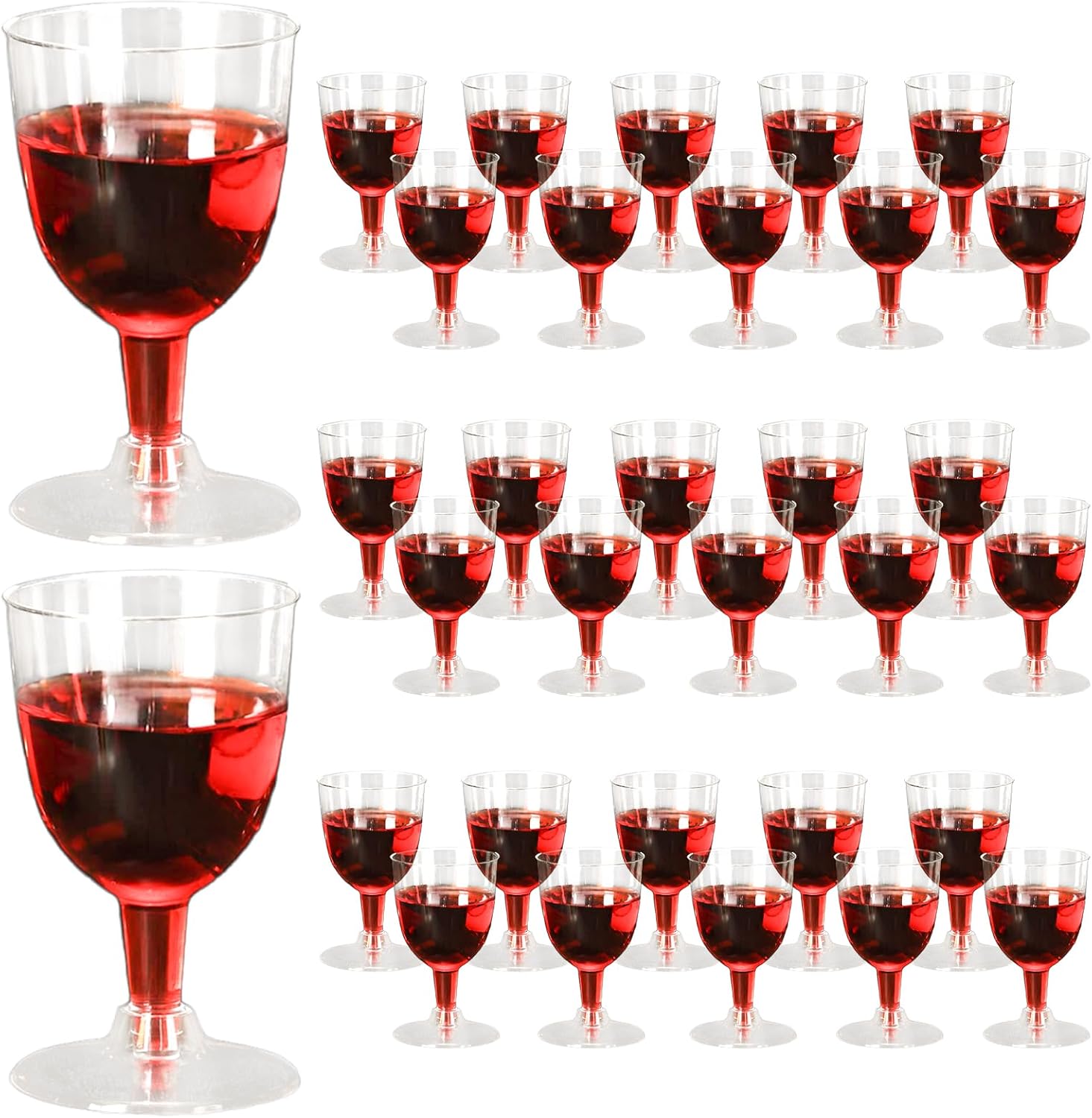 赤ワイングラス 使い捨て 50個 【日本食品規格検査済み】 ステムウェア ワイングラス 使い捨てワインカ..