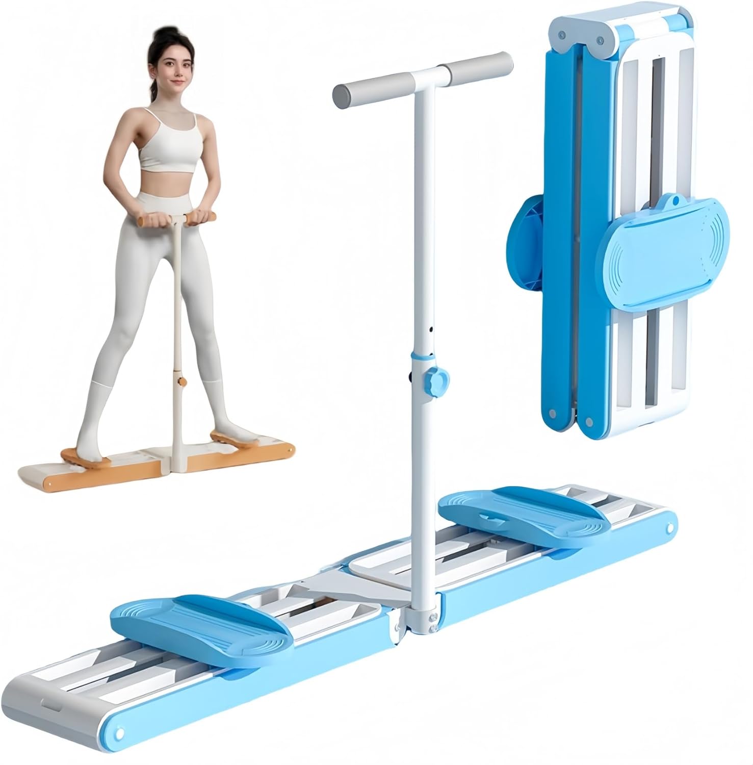 内転筋トレーニング 足やせ 脚やせ 美尻 脚トレーニング・ダイエット器具 骨盤底筋トレーニング ストレッチ運動 内もも筋トレーニング器具 有酸素運動 太もも痩せトレーニング器具 トレーニング器 ジム/リビングルームに適した室内折りたたみ 強度/高さ調節可能