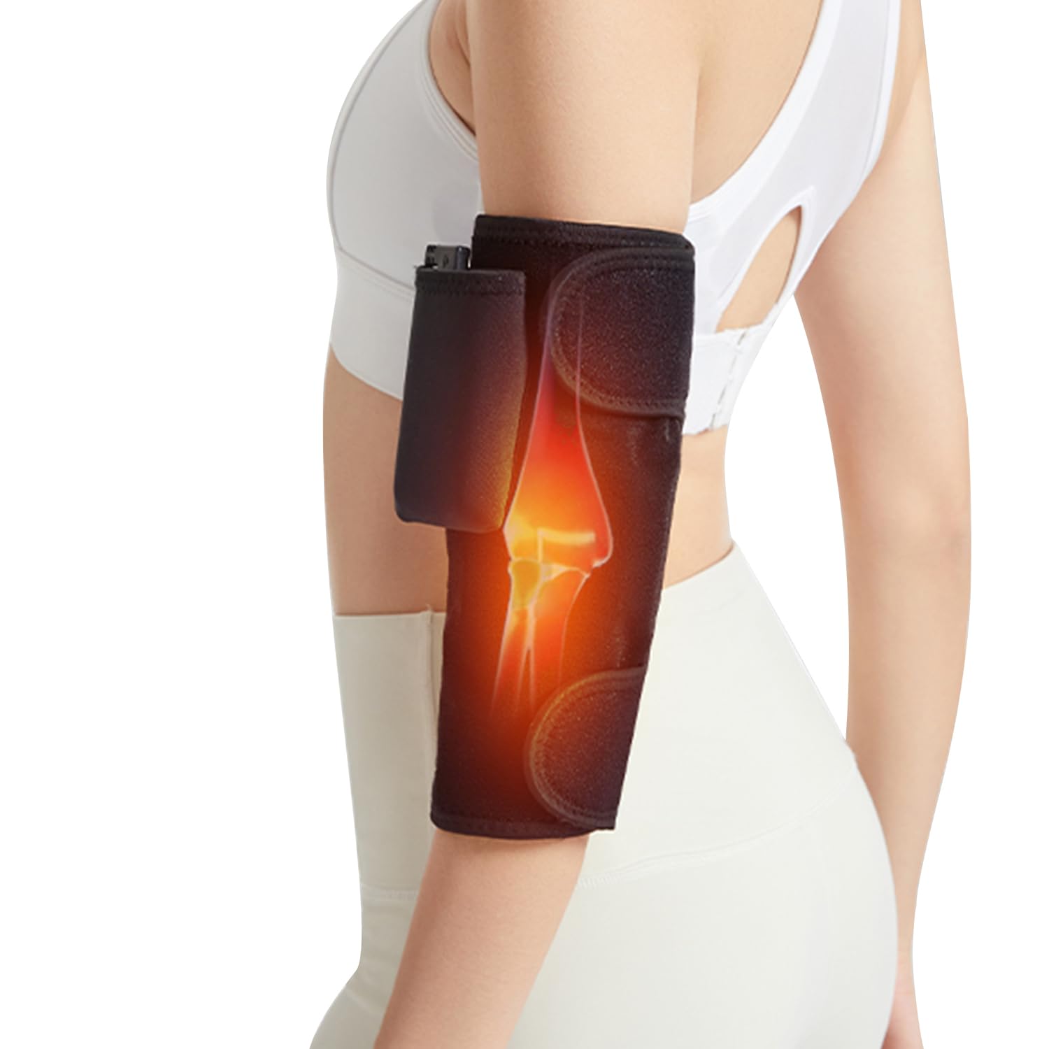 「45℃・55℃・65℃恒温」二の腕用サポーター コードレスヒーター 電気二の腕ベルト 二の腕シェイパー 秋..