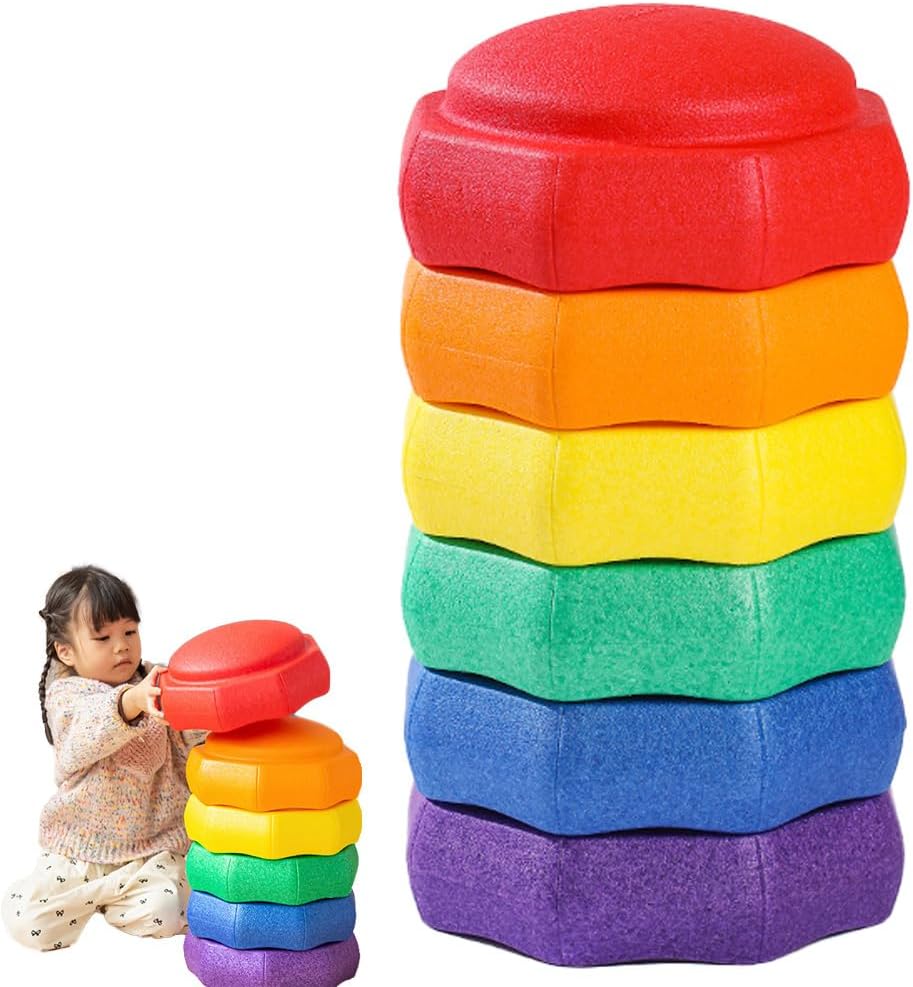 バランスストーン 室内 6個セット EPP素材 子供用 八角形サイズ25×25×12cm｜バランスブロック｜平均台