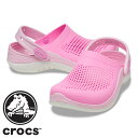 crocs サンダル キッズ ライトライド クロッグ 207021 6TL クロックス 2023春夏 LITERIDE 360 CLOG 軽量 ピンク J2 20cmのみ