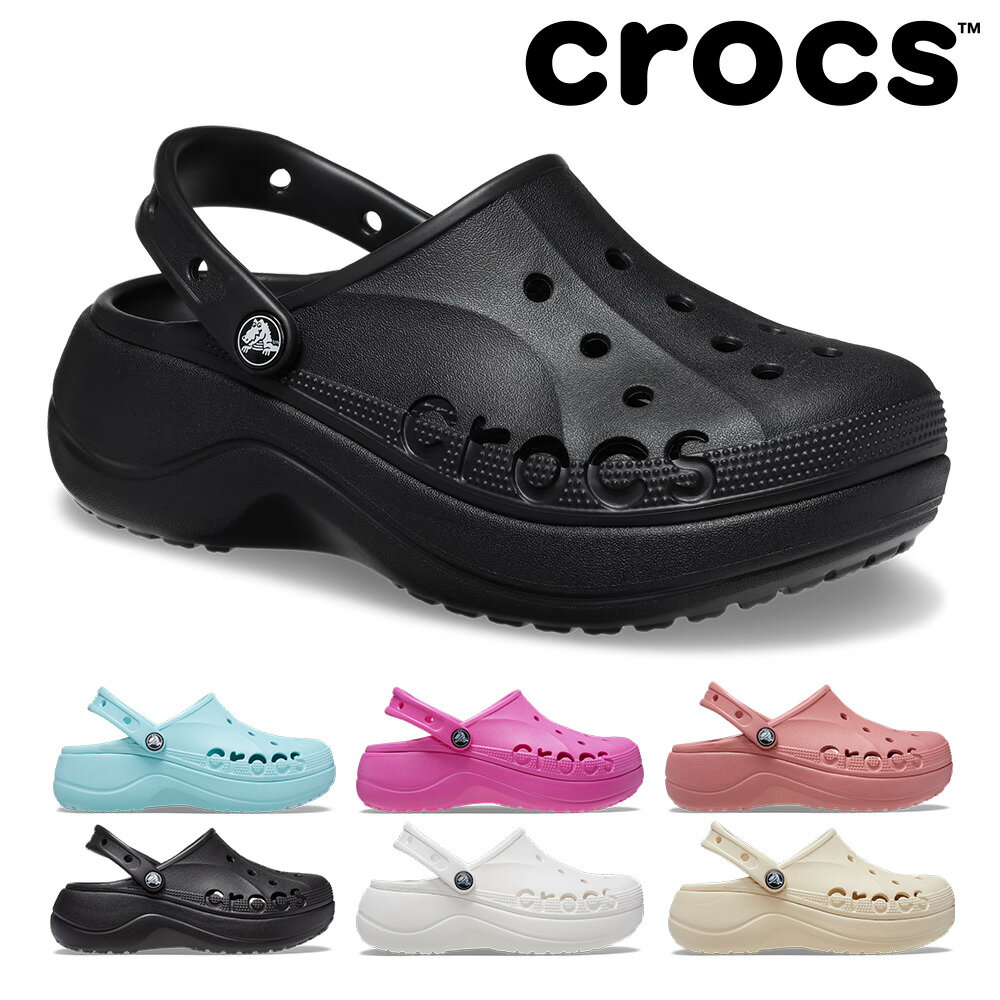 クロックス 【送料無料】 クロックス サンダル レディース バヤ プラットフォーム クロッグ 208186 001 100 4SS 682 6QQ crocs 2024春夏 Baya Platform Clog 厚底 サボ