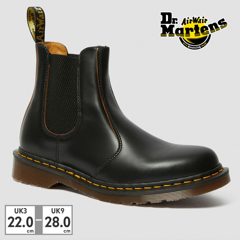 ドクターマーチン ドクターマーチン 国内正規販売店 MIE ヴィンテージ チェルシー ブーツ 25747 25747001 Dr.Martens QUILON VINTAGE 2976 サイドゴア イングランド