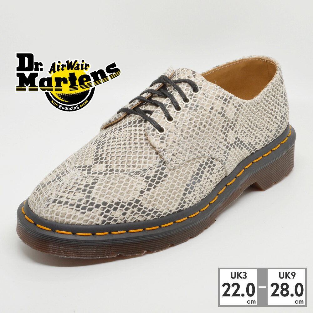 ドクターマーチン マーチン メンズ レディース ホール シューズ 30613 30613296 Dr.Martens 2046 5 EYE SHOE SAND+BLACK【ラッピング不可】 ヘビ柄