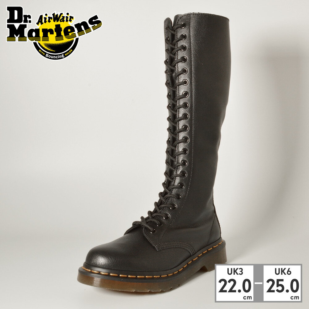 【お買い物マラソン】 【全国送料無料】 ドクターマーチン ブーツ レディース 20ホールブーツ 23889001 Dr.Martens CORE 1B60 VIRGINIA 国内正規販売店 ロングブーツ サイドジップ