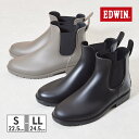 サイドゴア エドウィン レディース サイドゴア レインブーツ EDWIN 51333 BL OAK BL1 防水 雨 レインシューズ