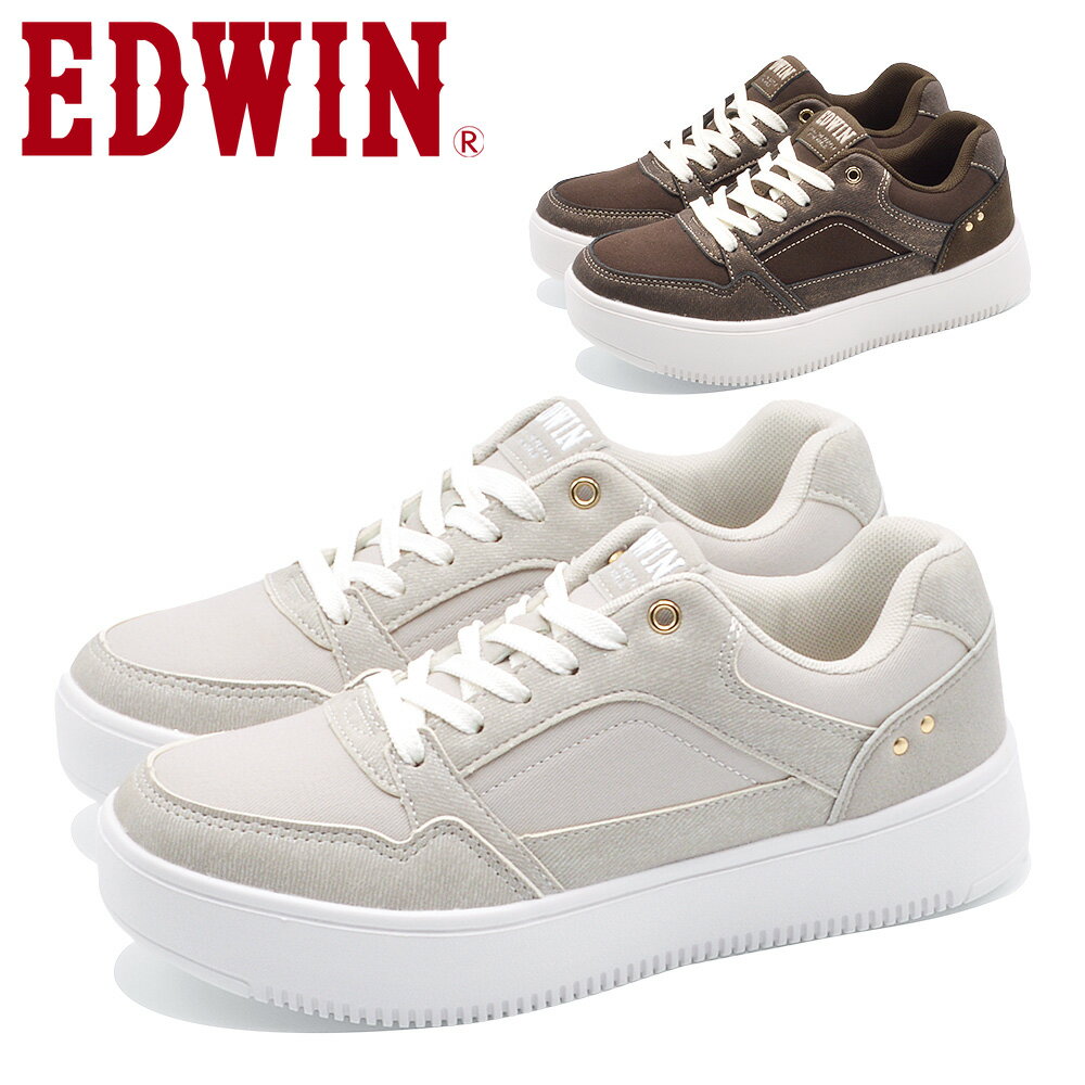 EDWIN スニーカー レディース EDW-4377 エドウィン 軽量設計