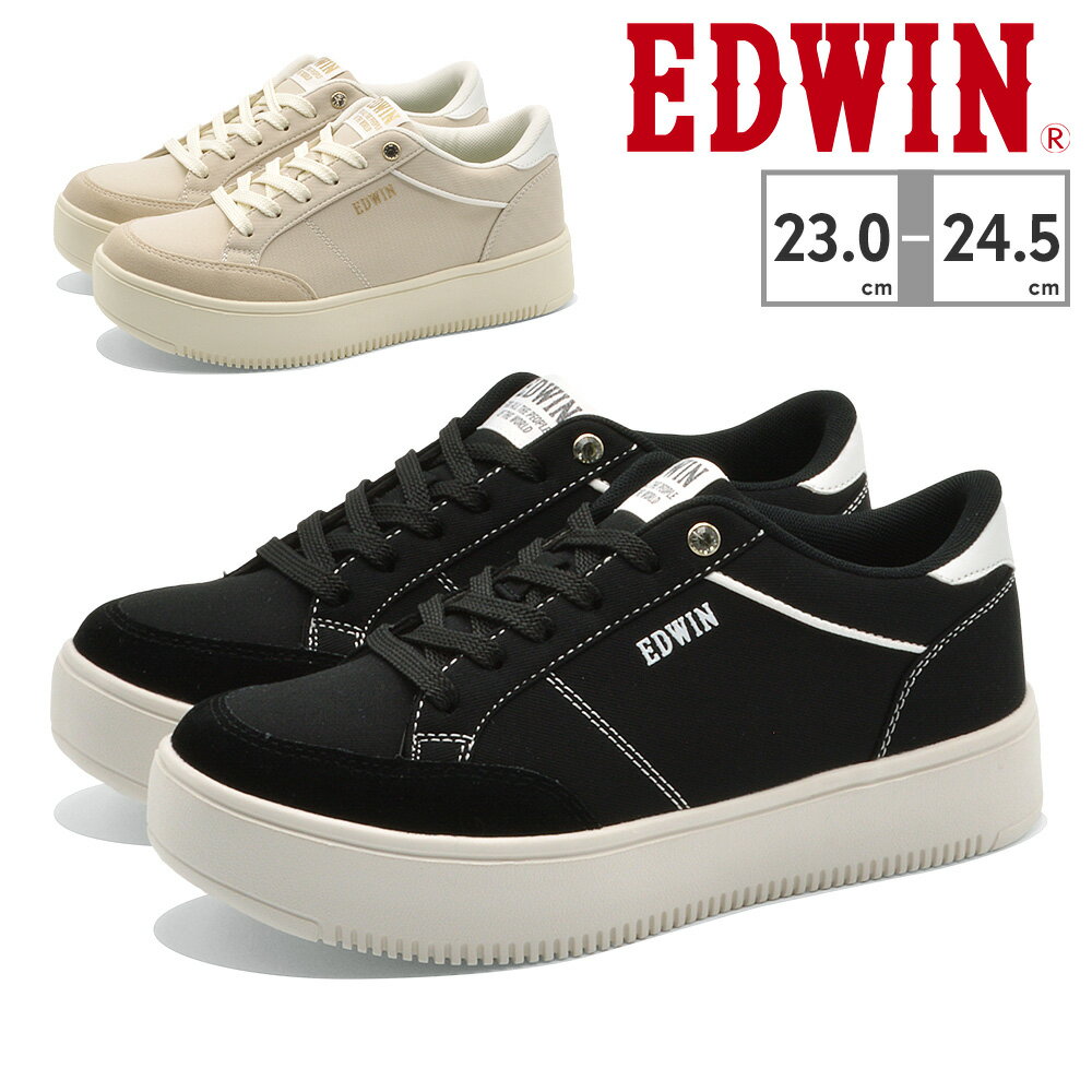 EDWIN スニーカー レディース EDW-4325 エドウィン 軽量 厚底