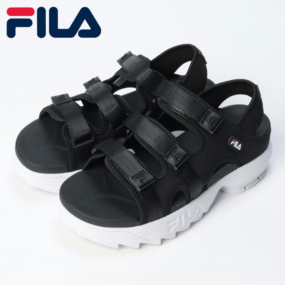 楽天つるや【全国送料無料】 FILA サンダル レディース ディスラプターサンダル パフィー USS23082 013 フィラ 春夏 DISRUPTOR SD PUFFY 厚底 スポーツサンダル