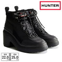 【全国送料無料】 HUNTER ブーツ レディース エクスプローラー アンクル レースアップ ヒールブーツ WFP1106LNR ハンター W DISCOVERER ANKLE LACE UP HEEL BOOT 防水 ハイヒール