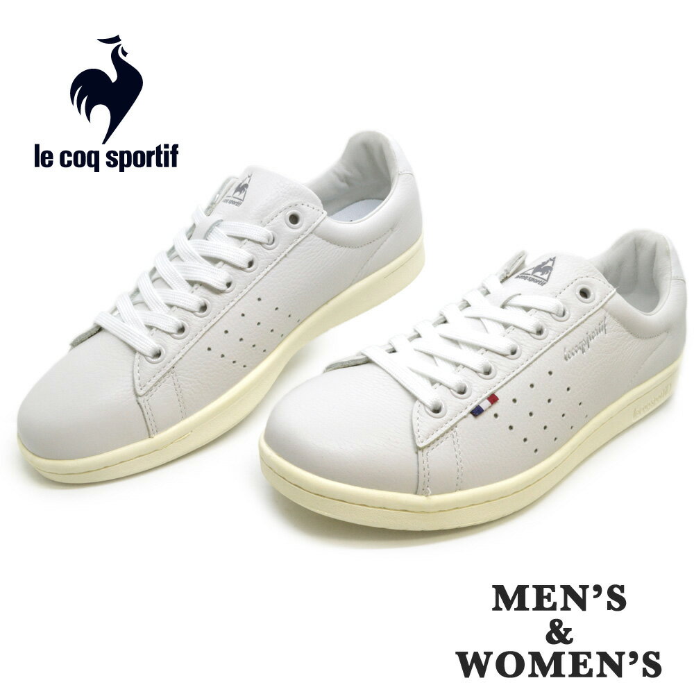 【お買い物マラソン】 ルコック スニーカー メンズ レディース ローラン レザープラス le coq sportif LA ROLAND LE+ コートシューズ 紐靴 運動靴 QL1LJC15WH