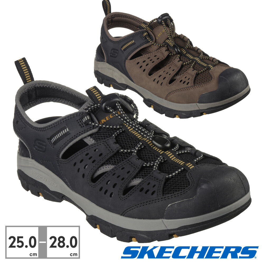  スケッチャーズ サンダル メンズ リラックスドフィット トレスメン メナード 205113 BLK BRBK SKECHERS 2024春夏 Skechers Relaxed Fit TresMen Menard スポサン