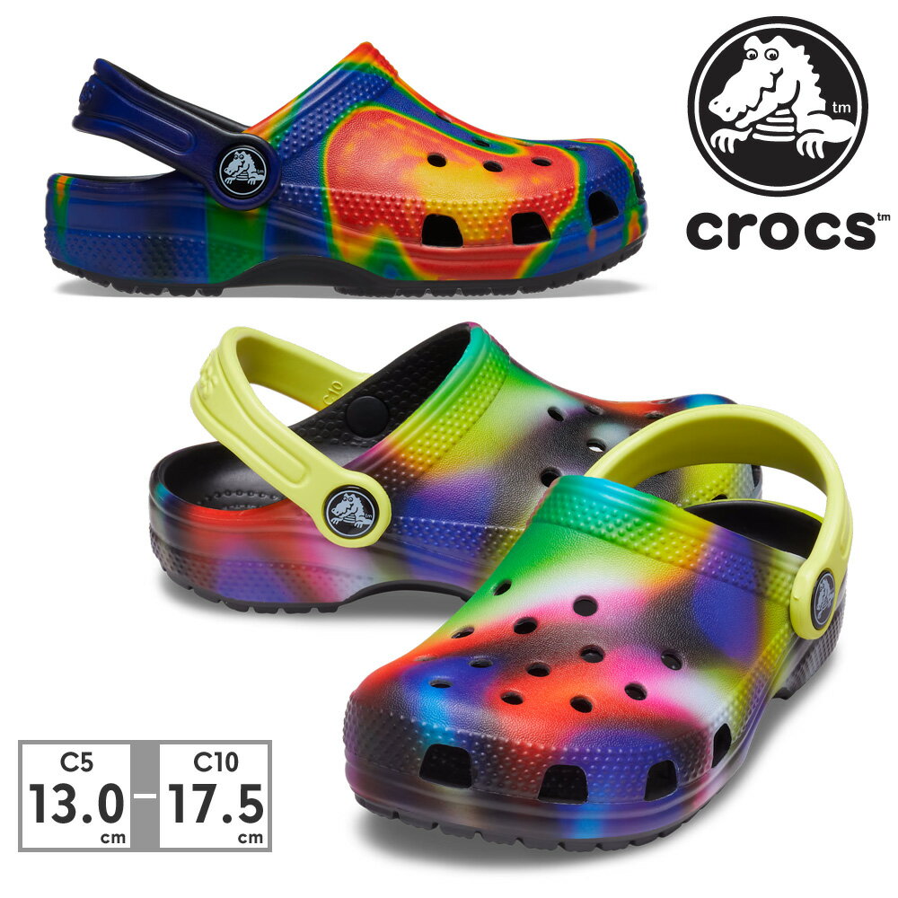 å  å 饷å 饤 å ȥɥ顼 207588 0C4 089 crocs 2023ղ TODDLERS CLASSIC SOLARIZED CLOG  ˥ ٥ӡ ե