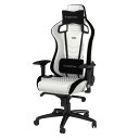 ゲーミングチェア noblechairs EPIC プレミアムホワイト アーキサイト NBL-PU-WHT-002 アームレスト 耐荷重120kg アルミニウム素材 送料無料