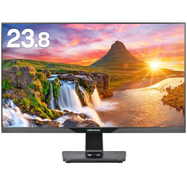  グリーンハウス 23.8型 ワイド液晶 スピーカー内蔵 フルHD GH-LCW24L-BK ブラック ブルーライトカット GH-LCW24L 23.8インチ 液晶ディスプレイ 液晶モニター GREENHOUSE GHLCW24L