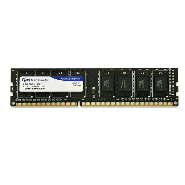 Team メモリー デスクトップ用 LONG-DIMM シリーズ 240pin PC12800 DDR3 1600MHz 8GB TED38192M1600C11 永久保証(2)