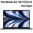 Apple MacBook Air M2 å 8  8GB SSD 256GB ߥåɥʥ MLY33J/A 13.6 Liquid Retina ǥץ쥤 13.6 ޥå֥å