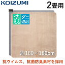 【洗えるカバー】 ホットカーペット 2畳用 本体 カバーセット KOIZUMI 電気カーペット ダニ退治 2面切替 抗菌 防臭 コイズミ 2畳 2畳相当 カバー KDC-20210V KDC20210V