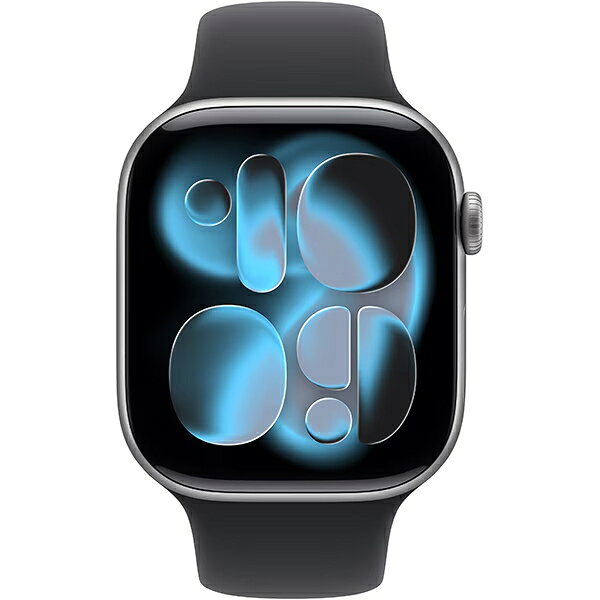 Apple Watch Series 11 (GPSモデル) 46mm スペースグレイアルミニウムケースとブラックスポーツバンド- S/M [MEV04J/A]のサブ画像 2