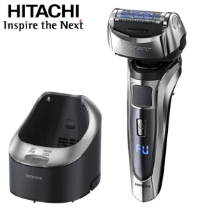 日立 HITACHI メンズシェーバー LED光乾燥器付き 10段階デジタル表示 ロータリージーソード Rotary G-Sword シルバー RM-LX10D-S