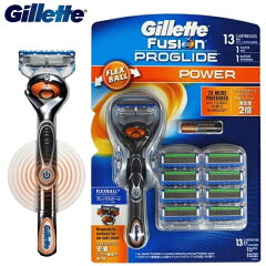 Gillette Fusion PROGLIDE ジレット フュージョンプログライド フレックスボール 安全カミソリ メンズ剃刀 ジレット フュージョン プログライド 5枚刃 髭剃り 肌に密着 本体 替刃 13枚 ひげ剃りシェーピング 替刃13コ P&G 国内正規品
