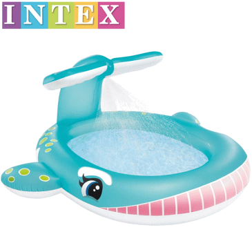 INTEX インテックス プール ホエール スプレー プール 子供 プレイランド 家庭用 大型 クジラくん シャワープール ホエールスプレー プール 子供用 幼児用 196×201cm intex プール くじら　シャワープール　子供用プール プールベランダ ビニールプール