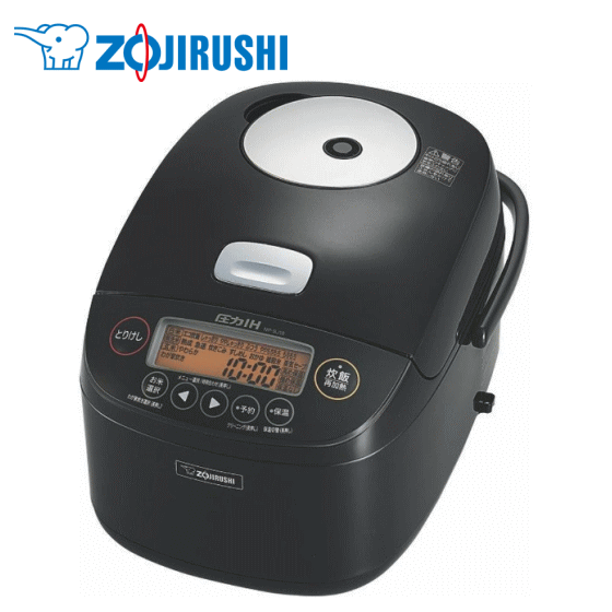 ZOJIRUSHI 象印 NP-BJ18-BA 圧力IH炊飯ジャー 極め炊き 1升炊き 内釜3年保証 プラチナ圧釜 49通りのわが家炊きメニュー ブラック 黒