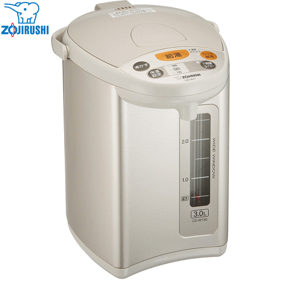 象印 ZOJIRUSHI CD-WY30-HA マイコン沸とう電気ポット 3L グレー 98度 70度 保温 7時間タイマー カフェドリップ給湯