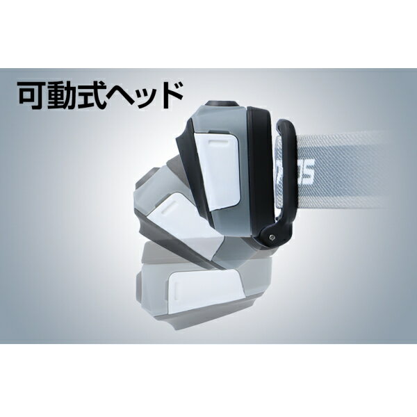 【新品】ジェントス LED ヘッドライト USB充電式 260ルーメン 実用点灯最大15時間 照射距離100m ワイドビーム 90度可動式 防滴仕様 IPX4 1m落下耐久 CP-260RWG CP260RWG ウィンターグレー CPシリーズ GENTOS 停電対策通販格安セール情報 楽天 通販