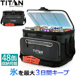 TITAN DEEP FREEZE クーラーバッグ 氷を最大3日間キープ 48缶収納可能 ジッパーレスで開閉ラクラク ショルダー タイタン 保冷バッグ アウトドア BBQ キャンプ アークティックゾーン