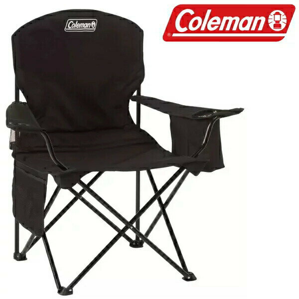 【ドリンクホルダー2個・クーラーポケット・サイドポケット付き】Coleman コールマン チェア　キャンプチェアー アウトドア チェア 耐荷重147Kg 専用収納袋付属 折りたたみ椅子 リゾートチェア アウトドア用 バーベキュー用 COOLER QUAD CHAIR 　クーラー クアッドチェアのサムネイル