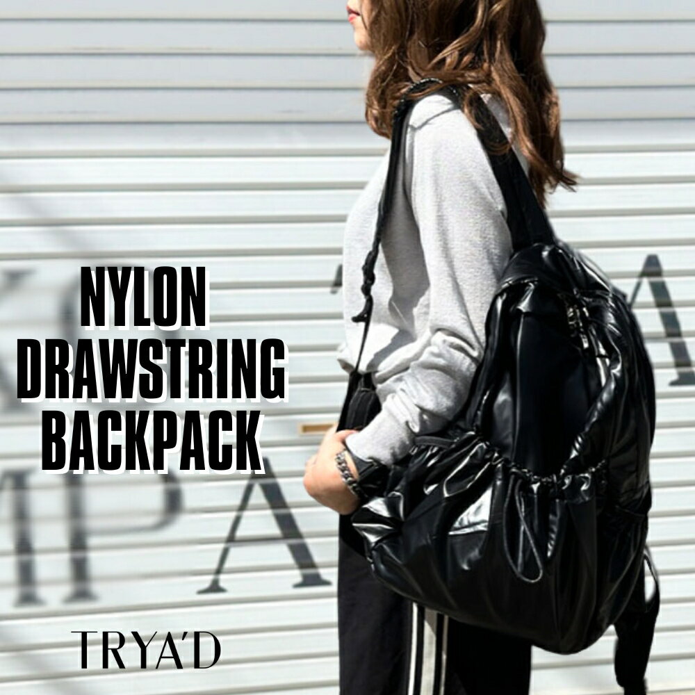 ドロストリュック リュック レディース メタリック 【SOODA】 ドローストリングバッグ ナイロンリュック バックパック 大人 ナイロンバッグ メタリック旅行 ポケット 大容量 A4サイズ 通勤 通学 ハンドバッグ