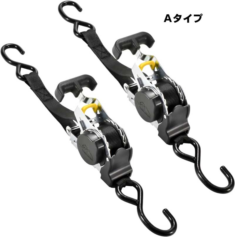 自動巻取り式 ラチェットベルト 【2個セット】 ラッシングベルト ラチェット式 3.3m×25mm タイダウンベルト破断荷重680kg 最大使用荷重233.3kg 多用途 引越し 運搬 トラック 車載用 バイク キャンプ アウトドア 物流作業 強力固定 荷物のズレ対策 2