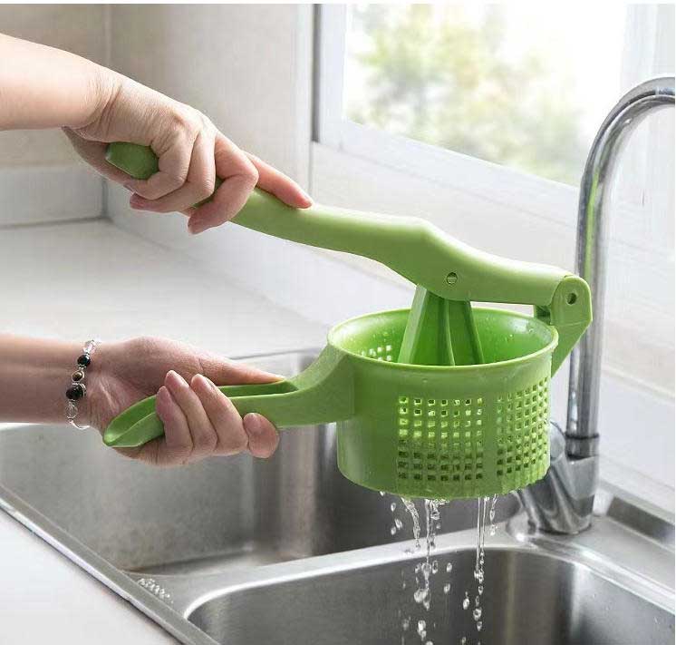 脱水プレス機能 家庭用手動野菜フルーツスクイーザー キッチン調理補助器具 手動野菜絞り器 多機能脱水機 餃子の具材 フルーツジューサー 素早く水を絞り 高密度の排水口 2