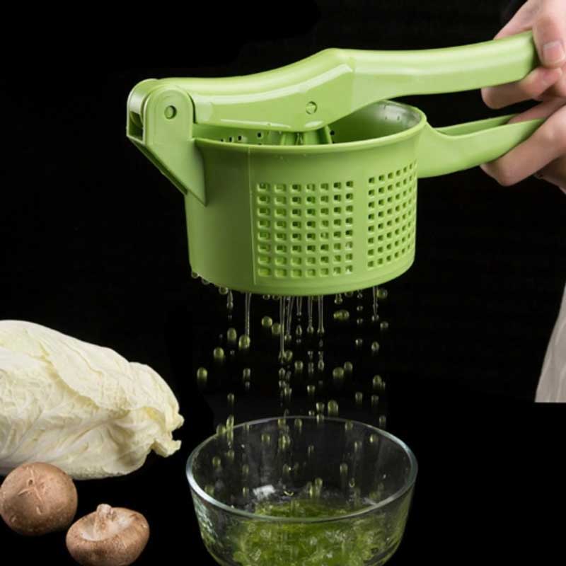脱水プレス機能 家庭用手動野菜フルーツスクイーザー キッチン調理補助器具 手動野菜絞り器 多機能脱水機 餃子の具材 フルーツジューサー 素早く水を絞り 高密度の排水口 3