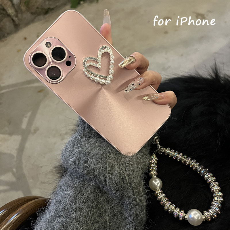 iphone16proケース ストラップ付き iphone16promax ケース ハート 16ケース キラキラ iphone15ケース 15pro 15promax 14ケース 14pro 14promax 13 13pro 13promax 12 12pro 12promax 11 耐衝撃 落下保護 大人女子 女子 可愛い オシャレ 高級感 レンズ保護 春 夏メッキ加工