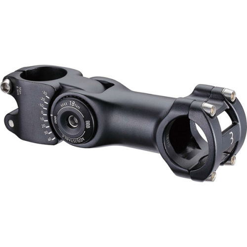 スペック■バークランプ径：φ31.8mm■コラムサイズ：φ28.6mm(1-1/8)■突き出し長：90mm■アングル：＋40から-40度に調節可能■カラー：ブラック■ステアコントロールと快適なポジションを実現するために上向きにも、空気抵抗を減らす下向きにも可変変更可能なステム。■錆に強いステンレスボルト採用。■E-Bike(EN 15194）にも対応可能。特長好きな角度に調整できる可変ステム。バークランプ径：φ31.8mm、コラムサイズ：φ28.6mm(1-1/8)。在庫状況■通常2〜5日ほどで発送（土日祝除）詳しくはこちら※在庫状況は当店、メーカー在庫を含みます。また、リアルタイムでの更新ではございませんのでご了承ください。☆カテゴリー：【自転車】【パーツ＆アクセサリー】【おすすめ】【自転車用】【BBB】【カスタム】【パーツ】【自転車部品】【ポイントキャンペーンたくさんあります！】https://item.rakuten.co.jp/trycycle/c/0000004293/