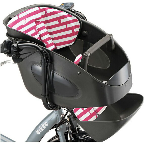 【メーカー純正品】【正規代理店品】ブリヂストン bikke POLAR用 フロントチャイルドシートクッション FBP-K P-W ボーダーピンク 【自転車用品】のサムネイル