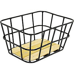 樂天商城 - 【メーカー純正品】【正規代理店品】GP(ギザ プロダクツ) AL-NR01 ウッド ボトム リアバスケット BLK 【自転車用品】